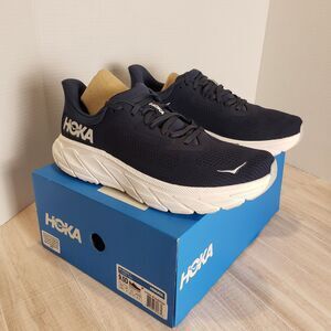 Hoka Arahi 7 Men’s Size 9.5 Navy White Running Shoes Lightweight Cushioned Suppo